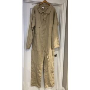 NEW Wear Guard~3XL~Coveralls Mens Tan Workwear Utility Fire Resistant Jumpsuit